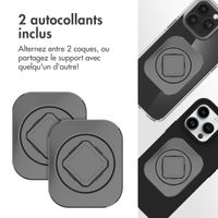 Accezz EasyLock Support de téléphone pour vélo - Avec coque iPhone 15 Pro - Aluminium - Rotation à 360 degrés - Noir