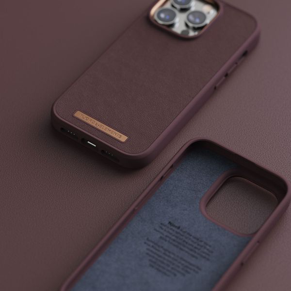 Njorð Collections Coque en cuir véritable iPhone 14 Pro - Brown