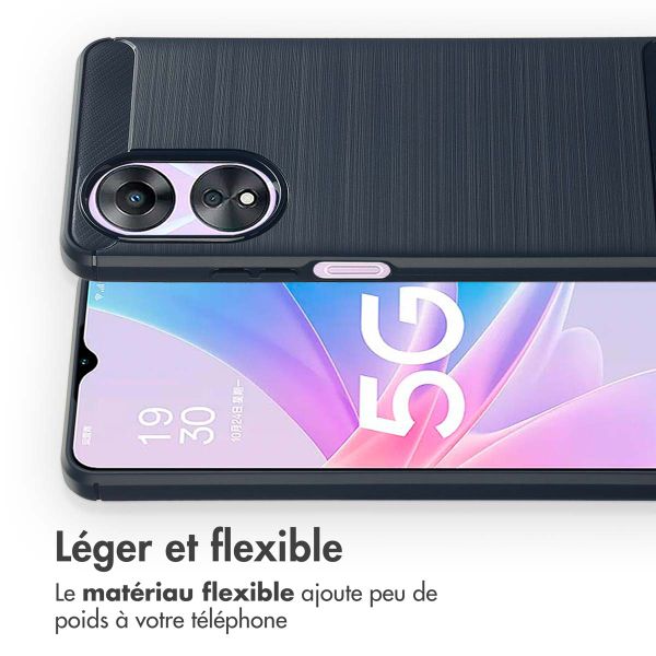 imoshion Coque Brushed Oppo A58 - Bleu foncé