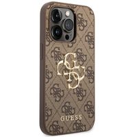 Guess Coque 4G Metal Logo Backcover Apple iPhone 14 Pro - Marron