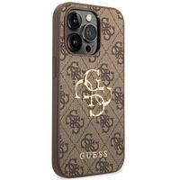 Guess Coque 4G Metal Logo Backcover iPhone 14 Pro - Brun