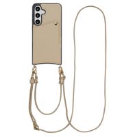 Selencia Coque de télephone Nova avec cordon et porte-cartes Samsung Galaxy S24 / S25 - Beige