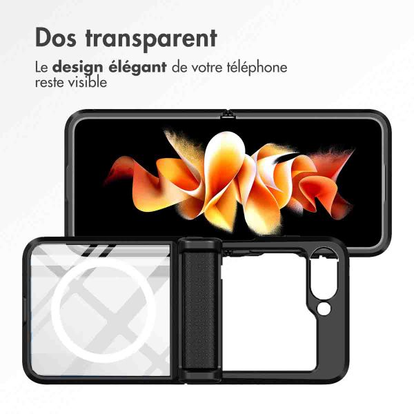 imoshion Coque arrière Rugged Clear avec MagSafe Samsung Galaxy Z Flip 6 - Noir