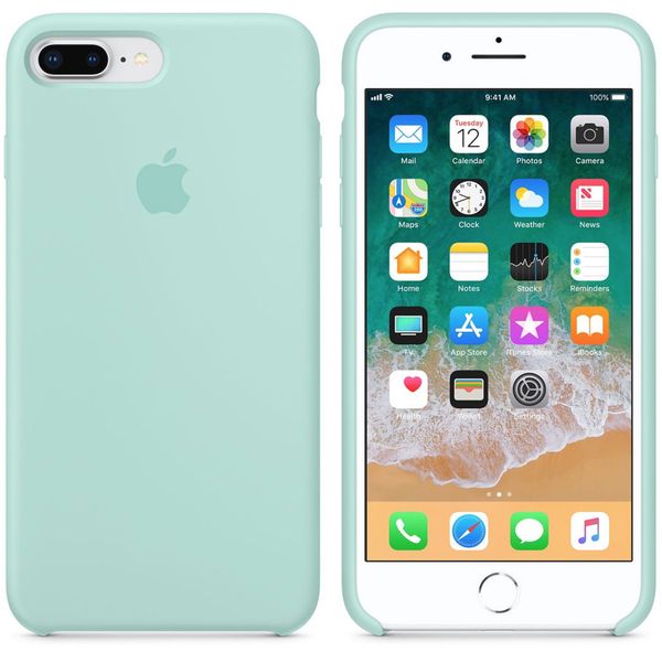 Apple Coque en silicone Apple iPhone 8 Plus / 7 Plus - Marine Green