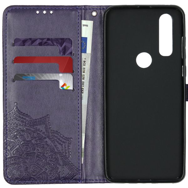 Etui de téléphone Mandala Motorola One Action - Violet