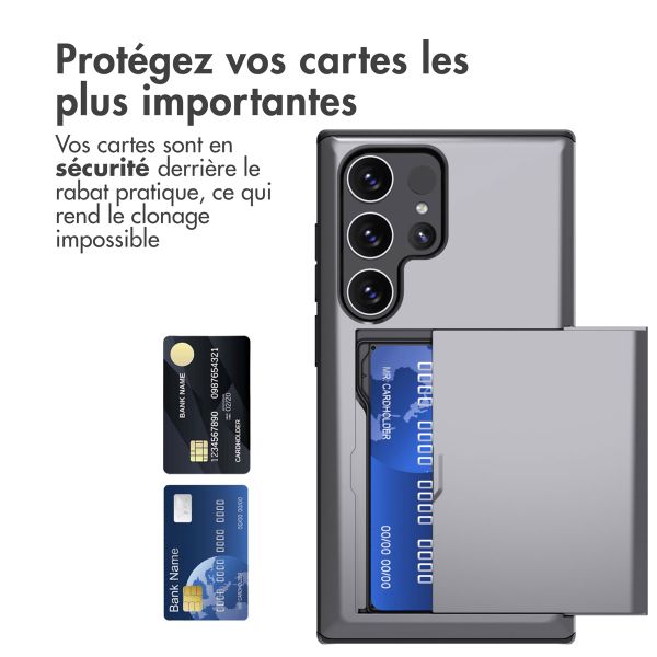 imoshion Coque arrière avec porte-cartes Samsung Galaxy S24 Ultra - Gris