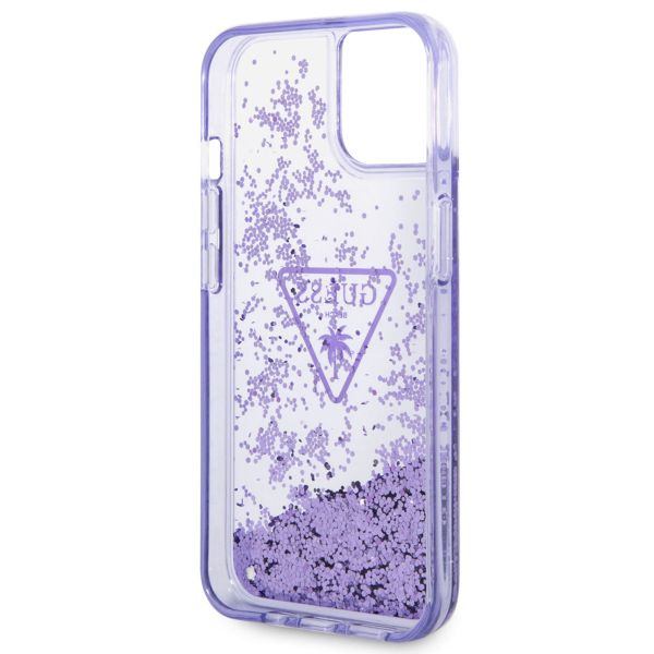 Guess Coque Liquid Glitter iPhone 14 - Lila