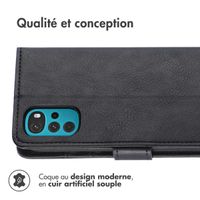 imoshion Étui de téléphone portefeuille Luxe Motorola Moto G22 - Noir