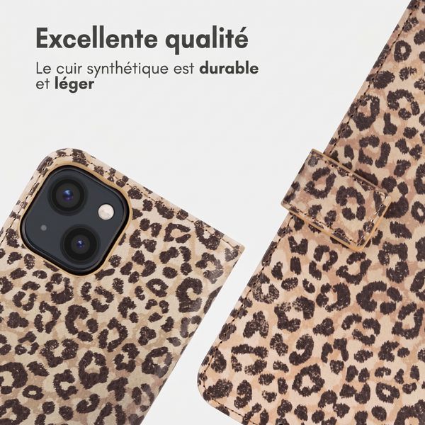imoshion Étui de télephone portefeuille Design Apple iPhone 13 - Leopard Mood