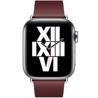 Apple Leather Band Modern Buckle Apple Watch Series 1 á 9 / SE (38/40/41 mm) | Series 10 (42 mm) - Taille S - Garnet