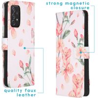 imoshion Design Softcase Bookcase Samsung Galaxy A72 - Blossom Watercolor