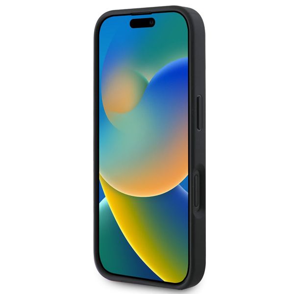 Guess Coque arrière Bottom Stripe 4G Apple iPhone 16 - Gris