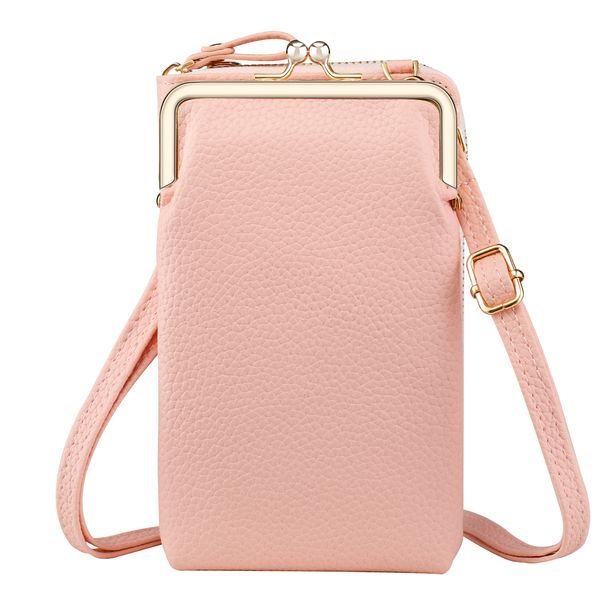 imoshion Sac téléphone en cuir végan Crossbody - Rose