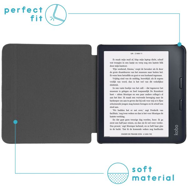 imoshion ﻿Slim Hard Sleepcover avec support Kobo Libra 2 / Tolino Vision 6 - Bleu clair