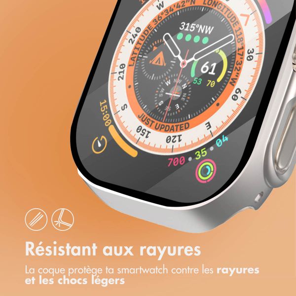imoshion Coque rigide à couverture complète Apple Watch Ultra / Ultra 2 / Ultra 3 - 49 mm - Titanium