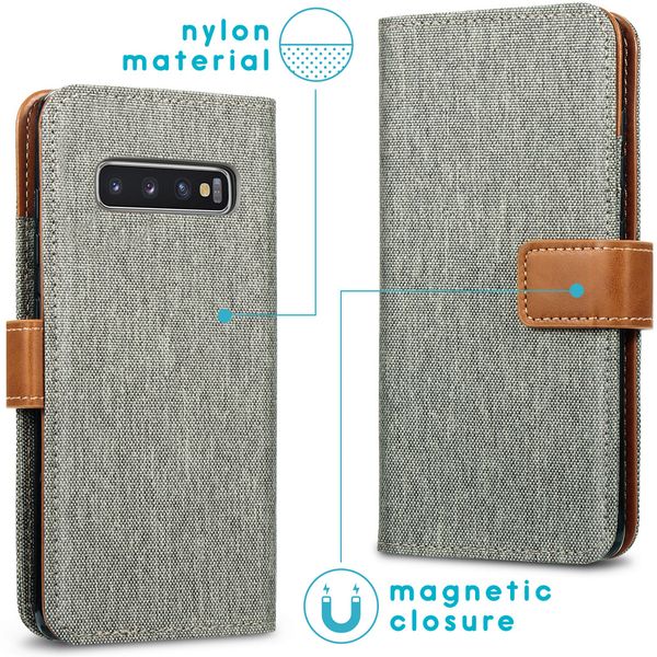 imoshion Étui de téléphone portefeuille Canvas Luxe Galaxy S10