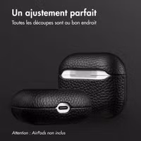 Accezz Coque en Cuir véritable Apple AirPods 3 - Noir