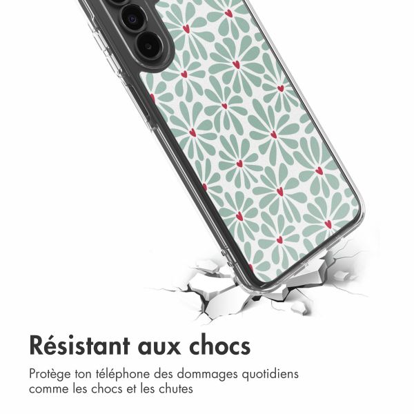 imoshion Coque Design Samsung Galaxy A17 - Bloom Love Sage Green