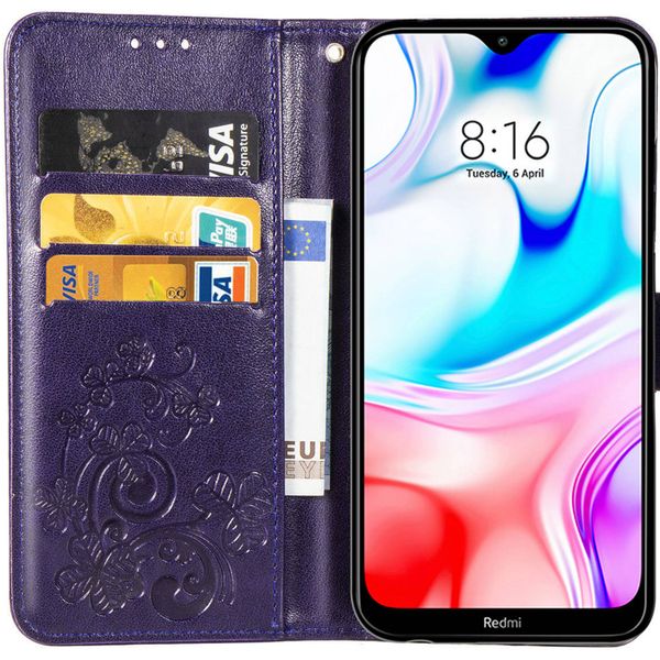 Etui de téléphone Fleurs de Trèfle Xiaomi Redmi 8