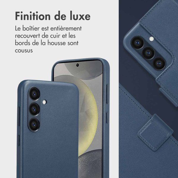 Accezz Étui de télephone portefeuille en cuir 2-en-1 avec MagSafe Samsung Galaxy S24 - Nightfall Blue