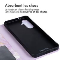 imoshion Étui de téléphone portefeuille Design Samsung Galaxy A36 - Purple Marble