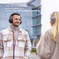 Selencia Casque sans fil Urban Play - Réduction active du bruit (ANC) - Avec étui de rangement - Midnight Black