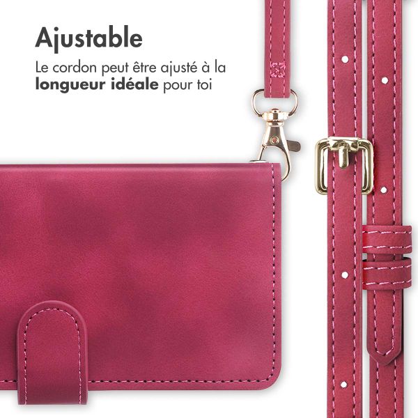 imoshion Etui de télephone portefeuille avec cordon Samsung Galaxy S21 FE - Rouge