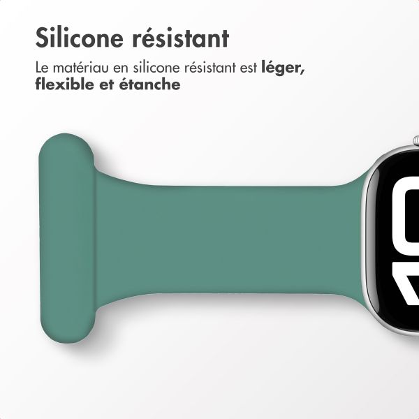 imoshion Bracelet infirmier en silicone Apple Watch Series 1 t/m 9 / SE (38/40/41 mm) | Series 10 / 11 (42 mm) - Vert