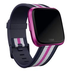 Fitbit Bracelet Woven Fitbit Versa / Versa 2 / Versa Lite - Taille L - Navy / Mulberry