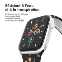 imoshion Bracelet sport⁺ Apple Watch Series 1 á 11 / SE / Ultra (44/45/46/49 mm) - Taille S/M - Black Rainbow