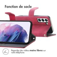 imoshion Etui de téléphone portefeuille avec cordon Samsung Galaxy S22 - Rouge