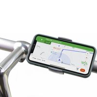 The Loop Mount ﻿Support de téléphone pour vélo - Universel - Guidon - Réglable - Argent