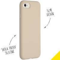 Accezz Coque Liquid Silicone Apple iPhone SE (2022 / 2020) / 8 / 7 - Stone