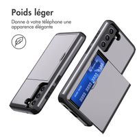 imoshion Coque arrière avec porte-cartes Samsung Galaxy S21 FE - Gris