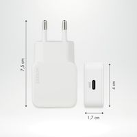 Accezz Chargeur GaN Ultra Slim - USB-C - 20 W - Blanc