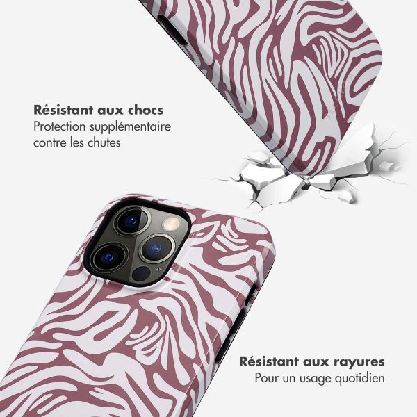 Selencia Coque arrière Vivid Tough iPhone 14 Pro Max - Trippy Swirl Dark Rose