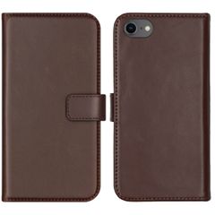 Selencia Étui portefeuille en cuir véritable iPhone SE (2022 / 2020) / 8 / 7 / 6(s) - Marron