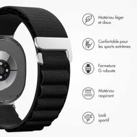 imoshion Bracelet en nylon Alpine Samsung Galaxy Watch 8 (40/44mm) / Classic (46mm) - Noir