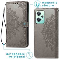 imoshion Etui de téléphone portefeuille Mandala OnePlus Nord CE 2 Lite 5G - Gris