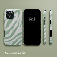 Selencia Coque arrière Vivid avec MagSafe Apple iPhone 16 Pro Max - Colorful Zebra Sage Green