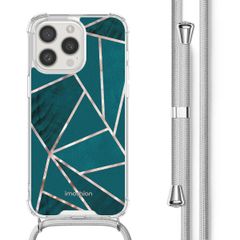 imoshion Coque Design avec cordon iPhone 15 Pro Max - Petrol Green Graphic