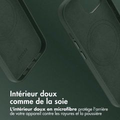 Accezz Coque arrière en cuir avec MagSafe Apple iPhone 15 - Cedar Green
