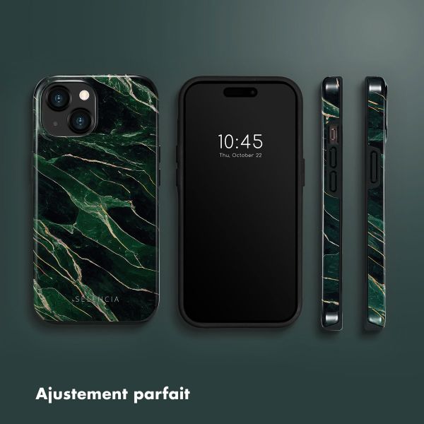 Selencia Coque arrière Vivid Tough iPhone 15  - Chic Marble Quartz