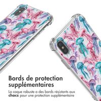 imoshion Coque Design avec cordon Apple iPhone X / Xs - Jellyfish Watercolor