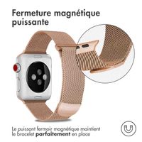 imoshion Bracelet magnétique milanais Apple Watch Series 1 - 9 / SE (38/40/41 mm) | Series 10 / 11 (42 mm) - Taille M - Rose Doré