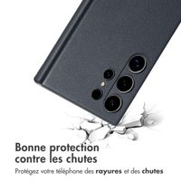 Accezz Coque arrière en cuir avec MagSafe Samsung Galaxy S24 Ultra - Onyx Black