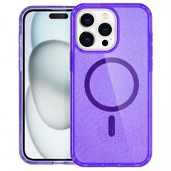 imoshion Coque Pailletée avec MagSafe Apple iPhone 15 Pro Max - Paillettes Violet