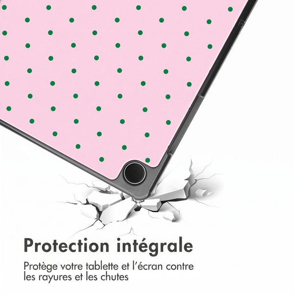 imoshion Coque tablette Design Trifold Samsung Galaxy Tab A11 Plus / A9 Plus - Happy Dots