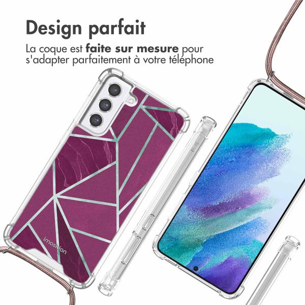 imoshion Coque Design avec cordon Samsung Galaxy S21 FE - Bordeaux Graphic