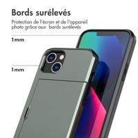 imoshion Coque arrière avec porte-cartes Apple iPhone 13 - Vert foncé